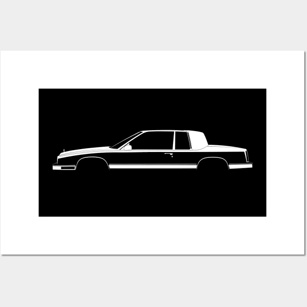 Cadillac Eldorado Biarritz (1991) Silhouette Wall Art by Car-Silhouettes